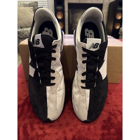 AUTHENTIC New Balance 327 Mens Shoes Size 13 White/Black MS327BW1 EXCELLENT - Picture 5 of 9